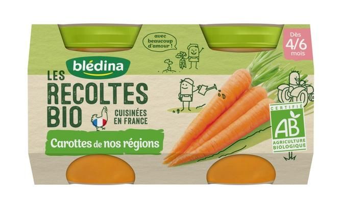 Dès 4 mois - Blédina Bio Petit pot Pommes Poires (2x130g